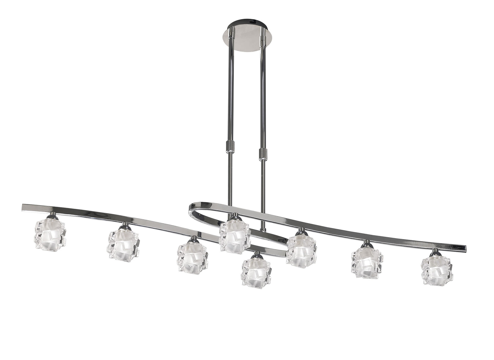 Ice Polished Chrome Ceiling Lights Mantra Linear Fittings